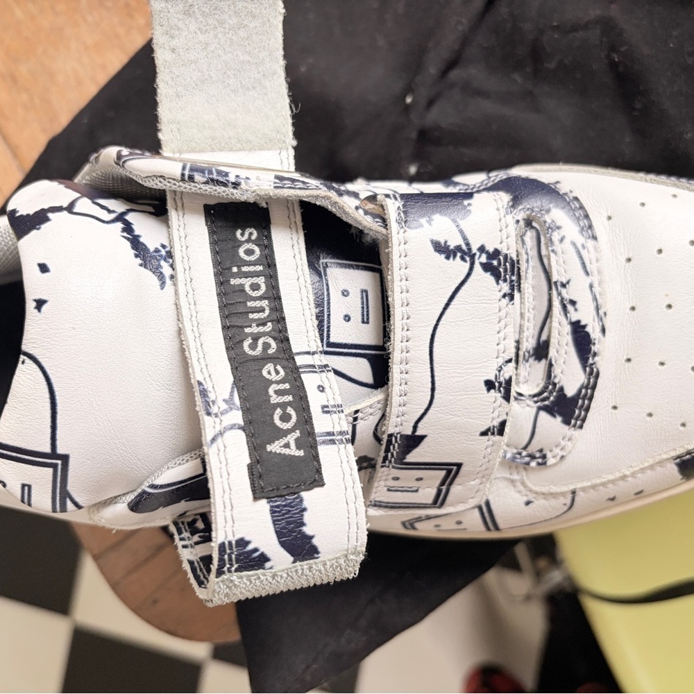 Acne White and Black Sneakers